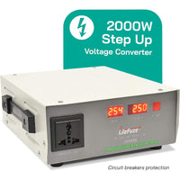 Thumbnail for 2000W Step Up Power Transformer W/ Wattage Detection & Circuit Breaker Protection