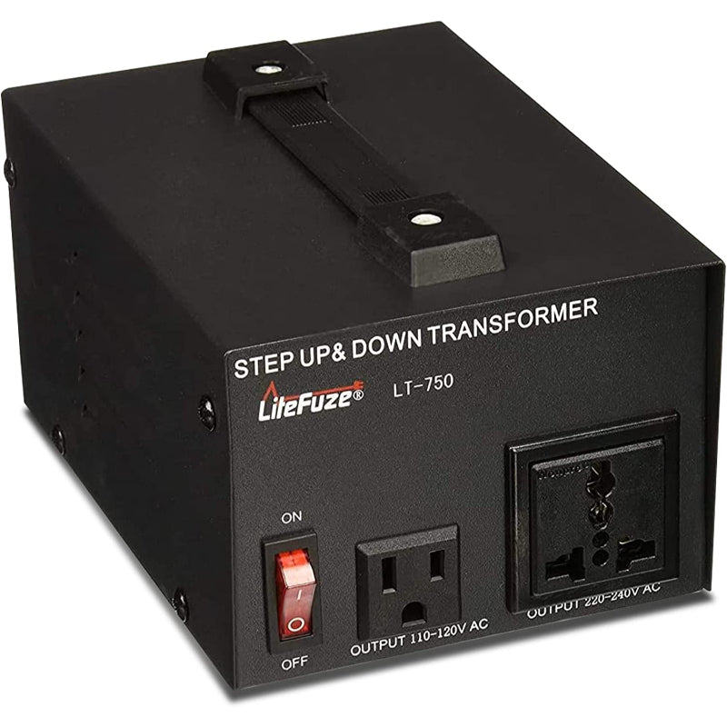 750W Step Up/Step Down Power Transformer W/ Universal Output Fuse Protection