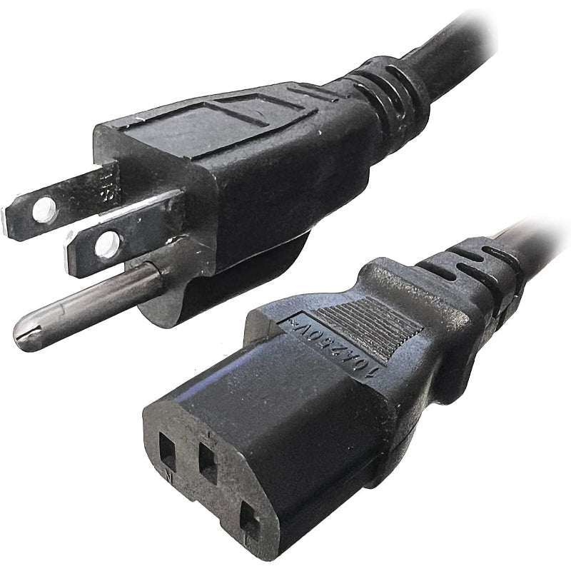 3 Prong USA 4 Feet Power Cord works with PCs, Monitors, Scanners, Printers