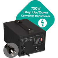 Thumbnail for 750W Step Up/Step Down Power Transformer W/ Universal Output Fuse Protection