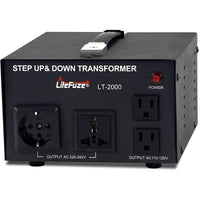 Thumbnail for 2000W Step Up/Step Down Power Transformer W/ Universal Output Fuse Protection