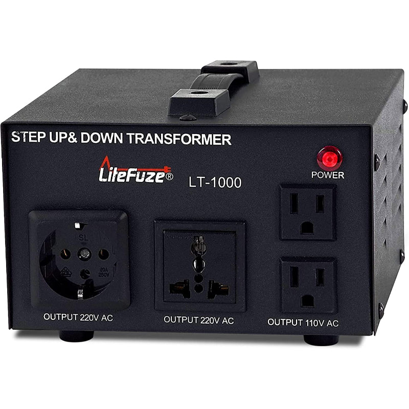 1000W Step Up/Step Down Power Transformer W/ Universal Output Fuse Protection