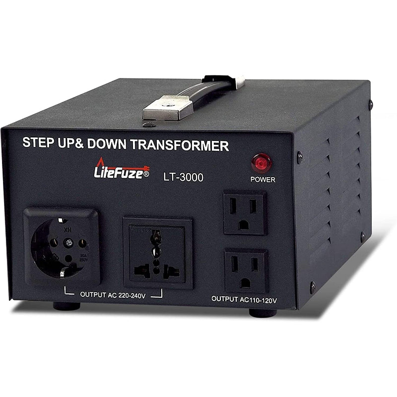 3000W Step Up/Step Down Power Transformer W/ Universal Output Fuse Protection