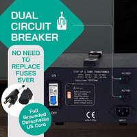 Thumbnail for 1000W Step Up/Step Down Power Transformer W/ Universal Output Fuse Protection