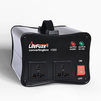 1000W Step Up/Step Down Power Transformer W/ Converting Box Technology - Black