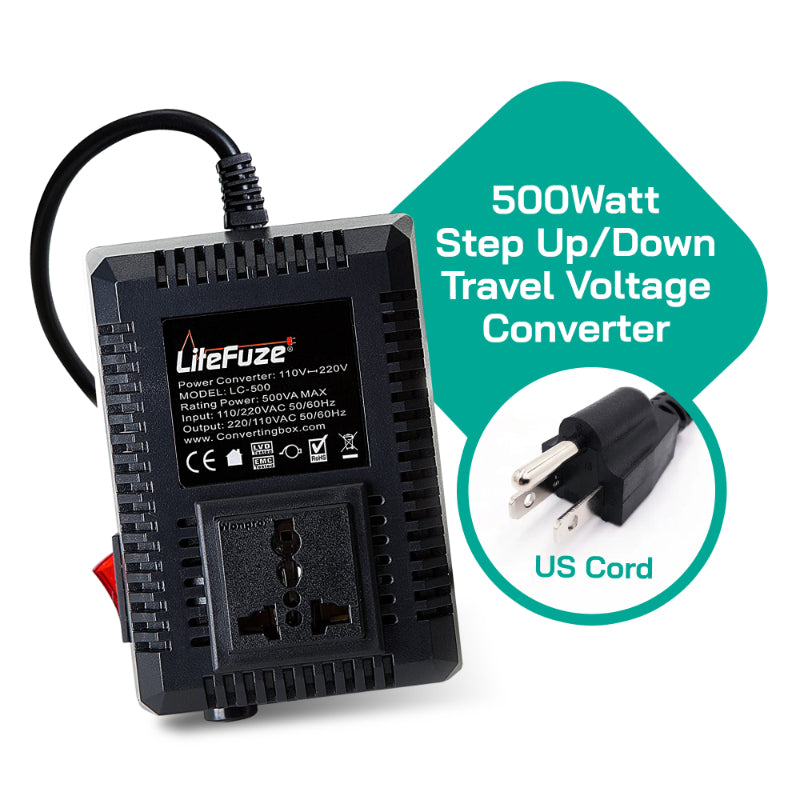 500W Step Down Power Transformer - Type B Plug Voltage Converter