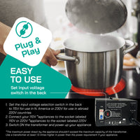 Thumbnail for 1000W Step Up/Step Down Power Transformer W/ Universal Output Fuse Protection