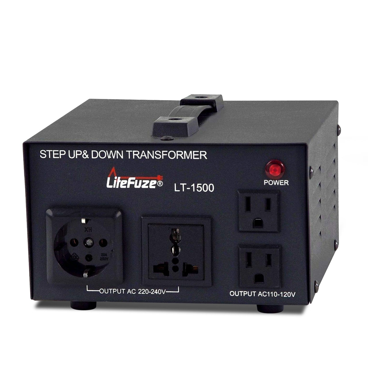 1500W Step Up/Step Down Power Transformer W/ Universal Output Fuse Protection