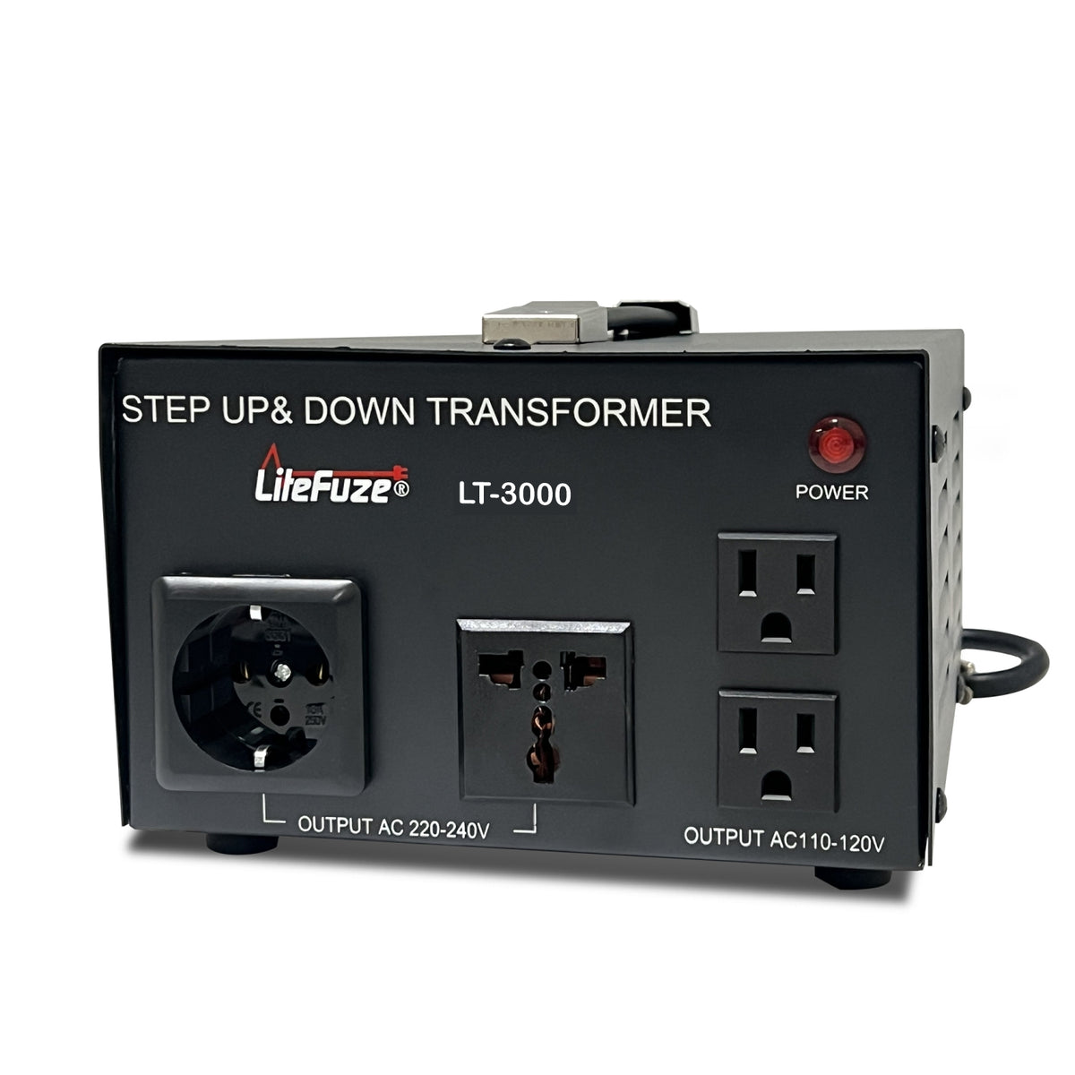 3000W Step Up/Step Down Power Transformer W/ Universal Output Fuse Protection