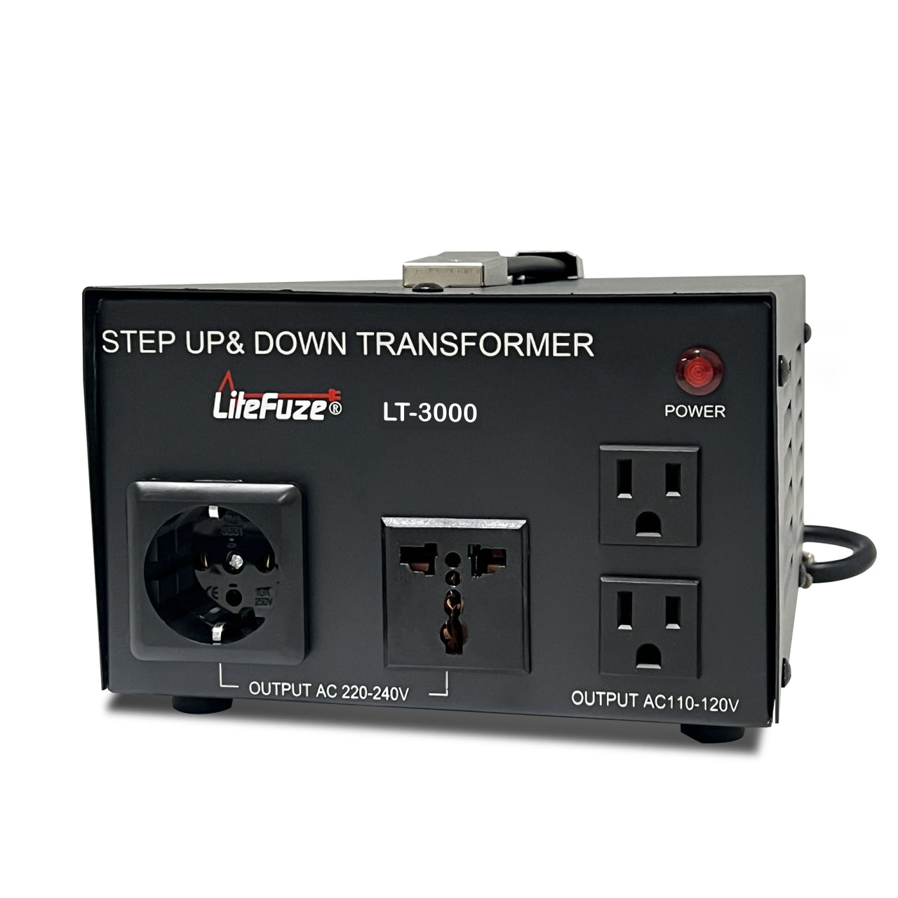 3000W Step Up/Step Down Power Transformer W/ Universal Output Fuse Protection