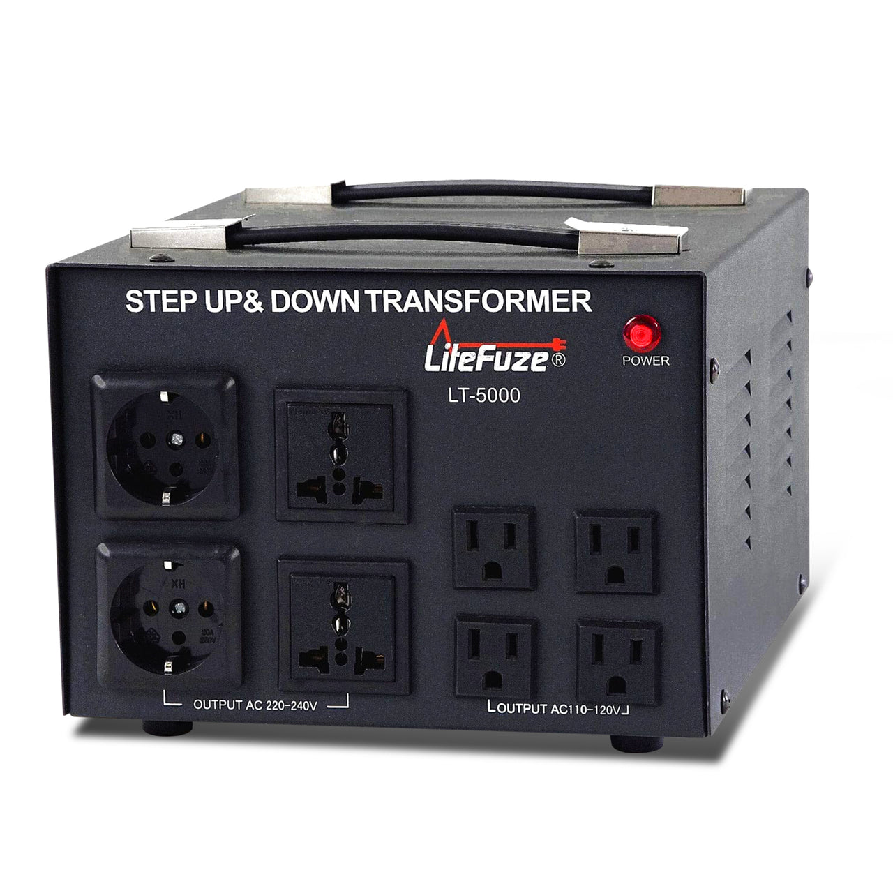 5000W Step Up/Step Down Power Transformer W/ Universal Output Fuse Protection