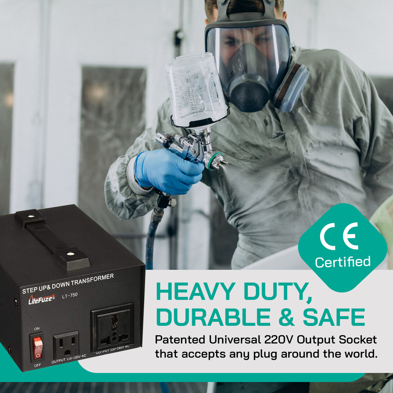 750W Step Up/Step Down Power Transformer W/ Universal Output Fuse Protection (LT-750)