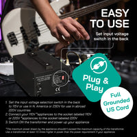 Thumbnail for 750W Step Up/Step Down Power Transformer W/ Universal Output Fuse Protection (LT-750)