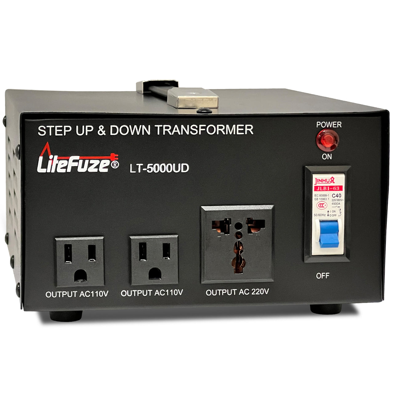 5000W Step Up/Step Down Power Transformer W/ Universal Output Fuse Protection